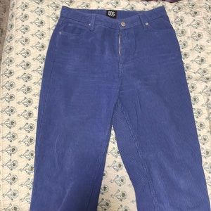 Corduroy blue pants